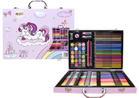 Zestaw Artystyczny W Walizce Z Jednorożcem Różowa 128 EL