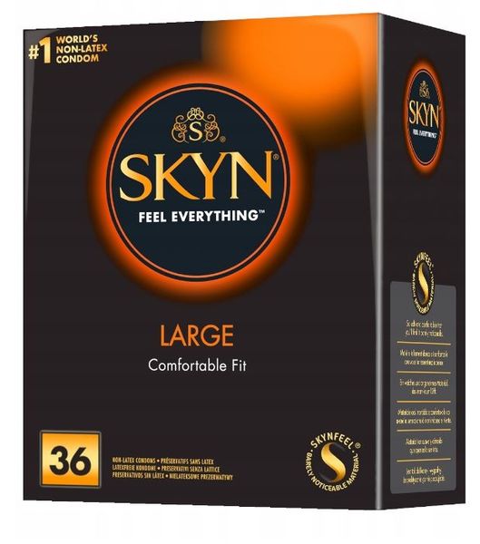 SKYN Large Nielateksowe Prezerwatywy XL Dłuższe Szersze Box 36szt zdjęcie 1