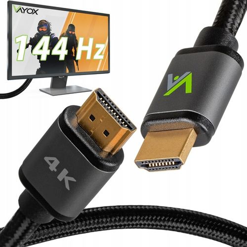 KABEL PRZEWÓD HDMI 2.0 HIGH SPEED 48bit TV PC PRO 3D 4K FHD/144Hz na Arena.pl
