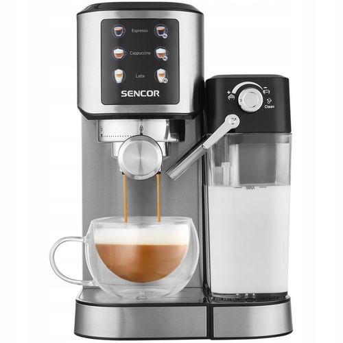 Automatyczny Kolbowy ekspres ciśnieniowy Sencor SES4910SS 1350W 20bar stal na Arena.pl