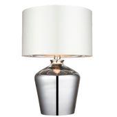 Abażurowa lampa stołowa Waldorf 61198 Endon kość słoniowa chrom