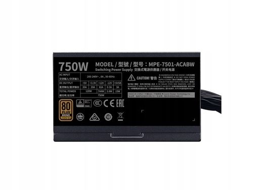 Zasilacz MWE Bronze V2 750W 80+ Bronze na Arena.pl