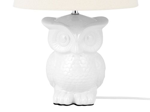 Lampka Nocna Ceramiczna Biała Owl na Arena.pl