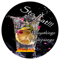 Opłatek na tort Urodziny Drink  Whisky Okazjonalny 18 30 40 50