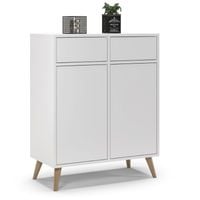 Komoda na nóżkach do sypialni, SKAND, 80x40x100 cm, biel, mat | TYLETEGOTU