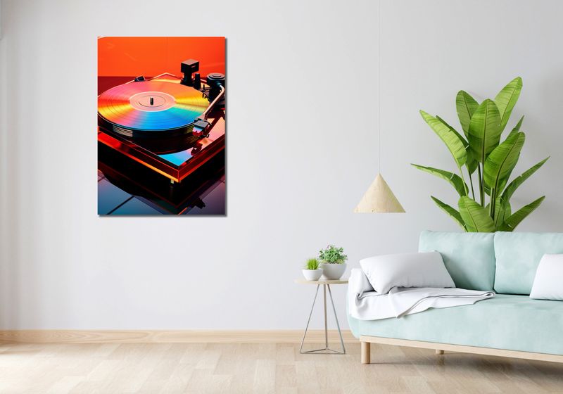 Obraz 70x100cm Wibracje Retro Winyli zdjęcie 2
