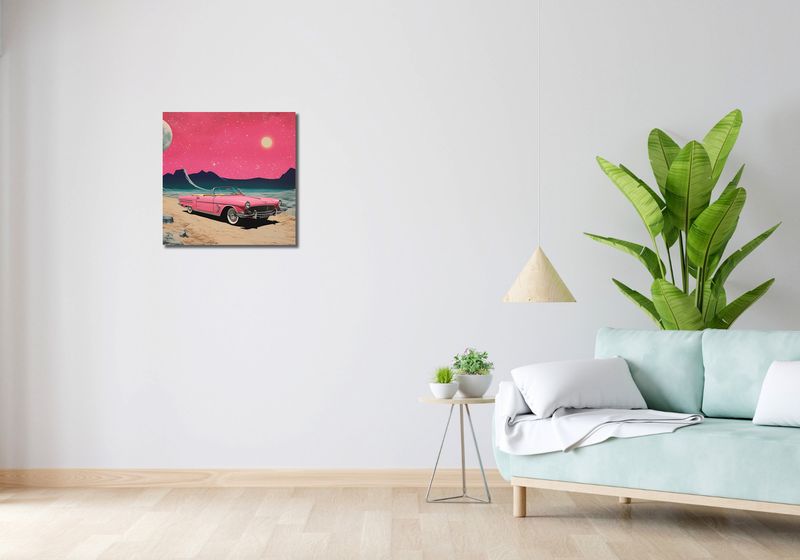 Obraz 50x50cm Kabriolet W Kosmosie zdjęcie 2