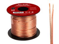 Przewód głośnikowy 2x0,50mm przezroczysty 25m