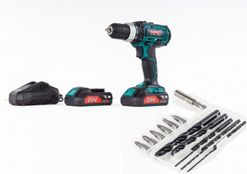 WIERTARKO WKRĘTARKA Akumulatorowa NAC 20V 2biegi +2x Bateria 2Ah +Ładowarka na Arena.pl