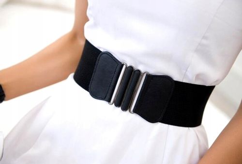 Pas Szeroki Czarny Damski Do Sukienki Elastyczny na Arena.pl