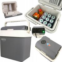 Lodówka Turystyczna Samochodowa 24L Przenośna 12V 230V Chłodzenie Grzanie