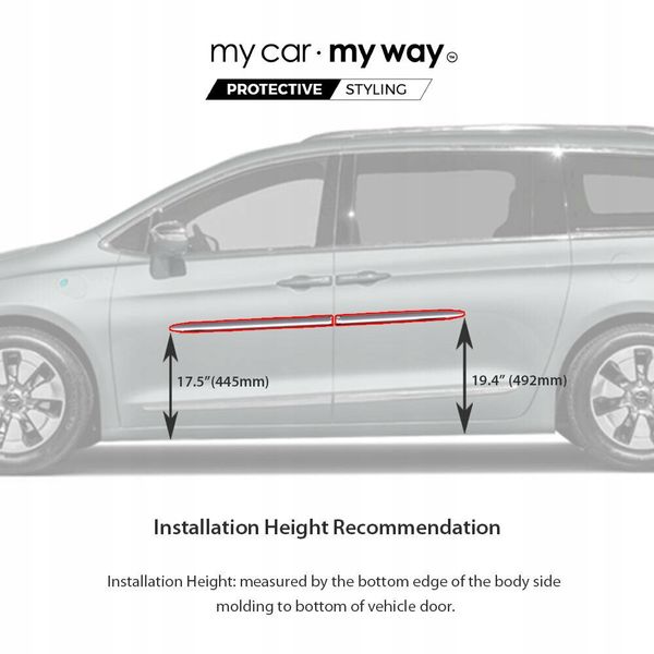 CHRYSLER PACIFICA 2017-22 - Listwy CHROM na Drzwi zdjęcie 6