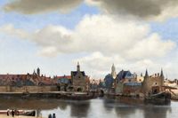 Plakat 30x20cm View of Delft, Vermeer Vintage do Salonu