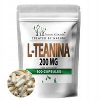 L-TEANINA 200MG 100 KAPSUŁEK – STRES SEN KONCENTRACJA NATURALNY RELAKS SEN