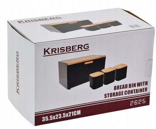 CHLEBAK Pojemnik na Pieczywo chleb POJEMNIKI na Kawę Herbatę Cukier Zestaw na Arena.pl