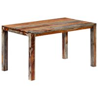 Stół do jadalni, szary, 140 x 70 x 76 cm, lite drewno sheesham