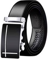 Męski Pasek Automat Czarny Klamra Metalowa Skóra