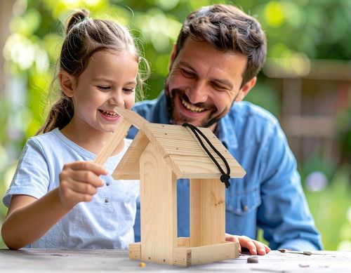 Karmnik dla ptaków drewniany DIY Zestaw do samodzielnego montażu na Arena.pl
