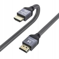 WOZINSKY KABEL HDMI 2.1 8K 60 HZ 48 GBPS / 4K 120 HZ / 2K 144 HZ 1M SREBRNY