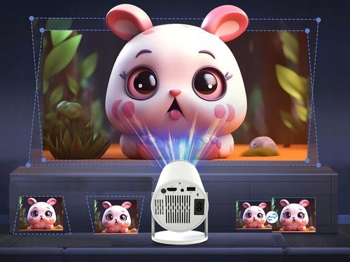 PRZENOŚNY MINI PROJEKTOR ANDROID 12 WiFi RZUTNIK 360 FULL HD 4K Bluetooth na Arena.pl