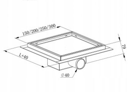 MEXEN FLAT WPUST PODŁOGOWY KWADRATOWY 15 x 15 CM zdjęcie 5