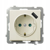 GNIAZDO SCHUKO Z ŁADOWARKĄ USB A OSPEL SONATA GP-1RSPUSB/m/27 ECRU