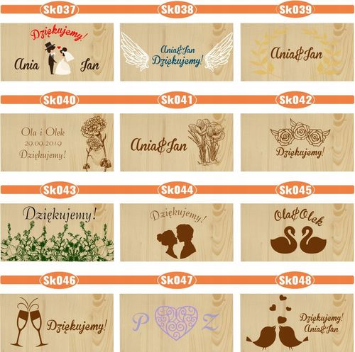 Pudełko na koperty drewniana skrzynka z nadrukiem na Arena.pl