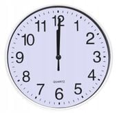 ZEGAR ŚCIENNY 19cm Cichy Płynna Praca DUŻE Cyfry Biały A5917