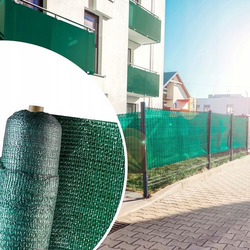 Siatka MASKUJĄCA Cieniująca ZIELONA na OGRODZENIE Płot 90% Osłona 1,5m 25m na Arena.pl