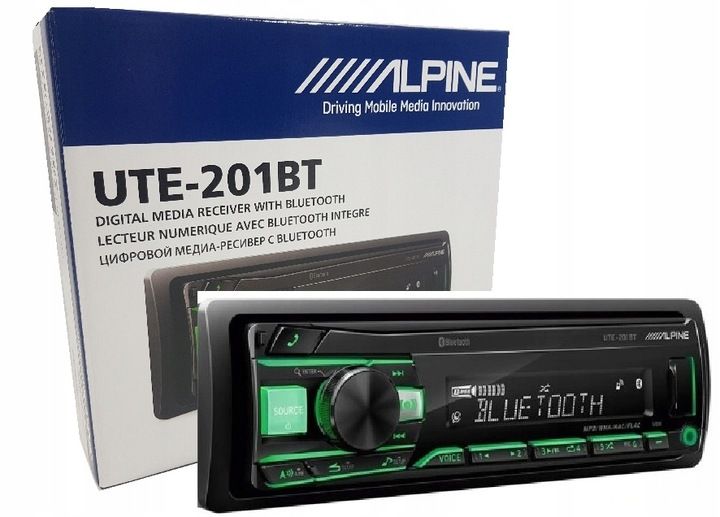 ALPINE UTE-201BT / UTE-200BT/ BT / FLAC / USB / MULTICOLOR / AUX zdjęcie 1