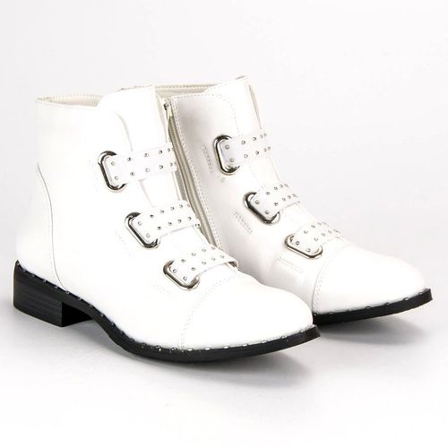 Białe botki na suwak r.40 na Arena.pl