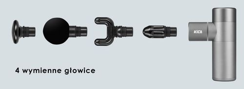 Aluminiowy pistolet do masażu Kica 4 głowice cellulit zakwasy na Arena.pl