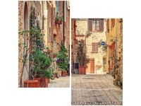 60X60CM STARA ALEJKA TOSKANII DWU OBRAZ ŚCIAN