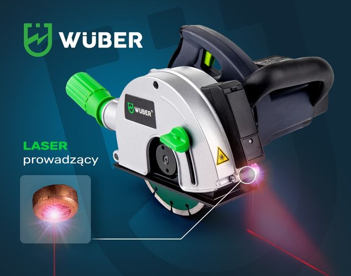 BRUZDOWNICA DO BETONU LASER 2 TARCZE WALIZKA 3100W zdjęcie 2