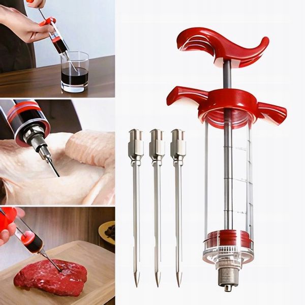 STRZYKAWKA NASTRZYKIWARKA DO MIĘSA SZPRYCA WĘDLIN SZYNKI MIĘS ZESTAW zdjęcie 6
