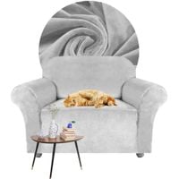 POKROWIEC NA FOTEL KANAPĘ SOFĘ 90-140 JASNY SZARY