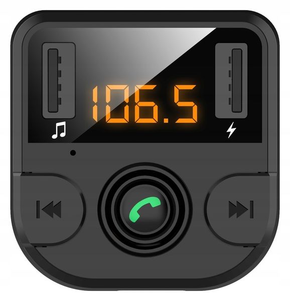 Transmiter Bluetooth FM Ładowarka 2xUSB LCD MP3 zdjęcie 3