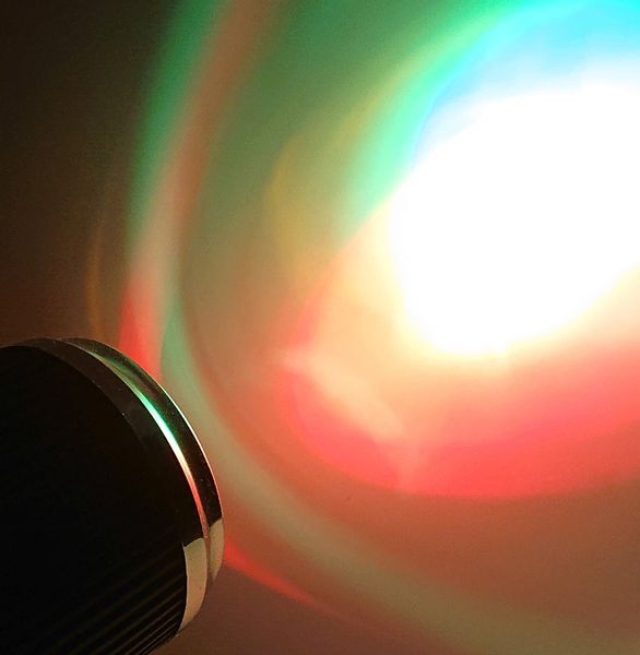 Stroboskop mini reflektor disco 5x1W LED RGB sound-activated / automat na Arena.pl