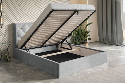 Łóżko tapicerowane  slim4 120x200 ze stelażem i pojemnikiem kolory na Arena.pl