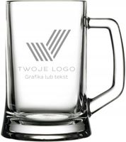 Grawerowany Kufel Szklany z Logo Upominek Reklamowy 50 sztuk