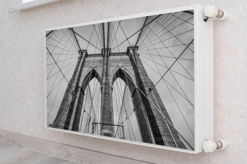 MASKOWNICA Magnetyczna Na Grzejnik Most Brookliński Architektura 80cm x 60cm zdjęcie 4