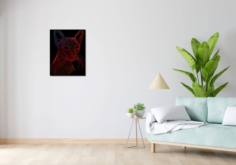 Plakat 50x65cm Cyfrowa Kocica zdjęcie 4