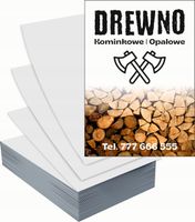 Ulotki A4 reklamowe firmowe 1000szt projekt w cenie DREWNO OPAŁOWE
