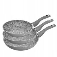 Komplet patelni indukcja gaz 20/24/28 cm Valdinox Grand Patelnia marmurowa
