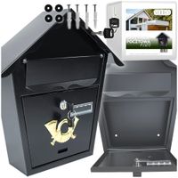 Skrzynka pocztowa na listy pocztę domek czarna Pinto