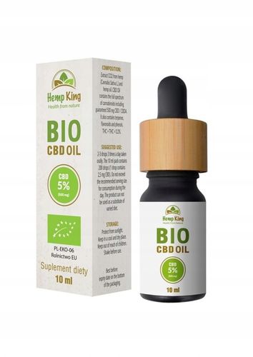 OLEJ KONOPNY CBD CBDa5 % 10ml EKOLOGICZNY + gratis na Arena.pl