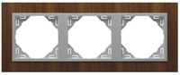 Efapel arbore ramka 3-krotna orzech włoski aluminium 90930 tna
