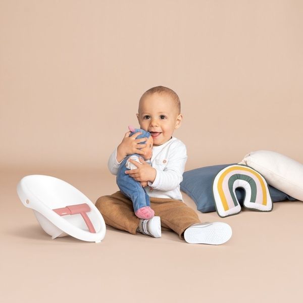 Wózek z Lalką Bobas Chodzik 3w1 Pchacz zestaw niebieski Little Smoby zdjęcie 7