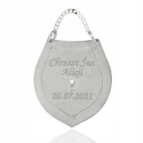 Srebrny Ryngraf Matka Boska na Pamiątkę Chrztu Świętego Grawer dla Dziecka na Arena.pl