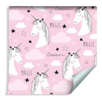 Tapeta Do Pokoju Dziewczynki - Jednorożce i Chmurki